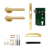 Momo Bellevue Solid Brass Plain Mortice Lock Passage Lever Set In