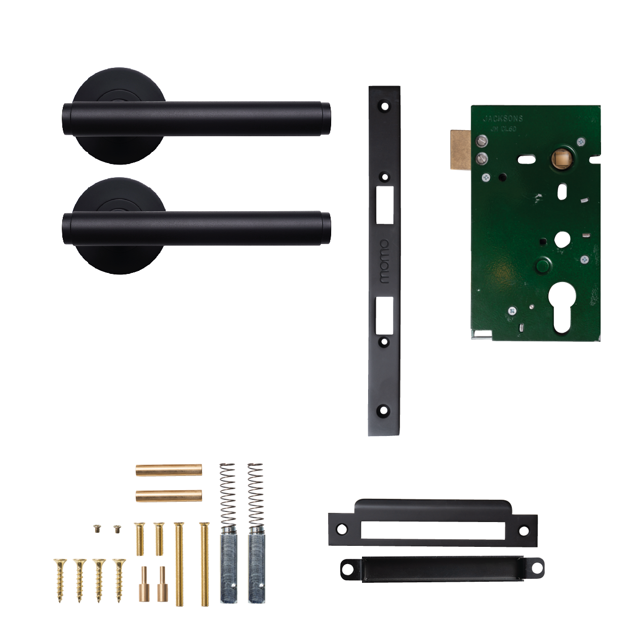 Momo Bellevue Solid Brass Plain Mortice Lock Passage Lever Set In