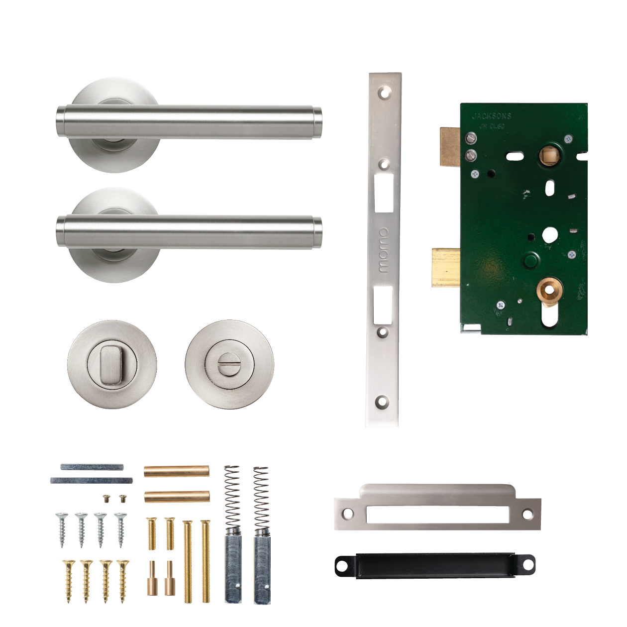 Momo Bellevue Solid Brass Mortice Lock Plain Privacy Lever Set In