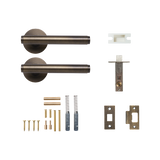 Momo Bellevue Solid Brass Plain Tubular Latch Passage Lever Set In
