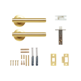 Momo Bellevue Solid Brass Plain Tubular Latch Passage Lever Set In