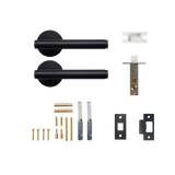 Momo Bellevue Solid Brass Plain Tubular Latch Passage Lever Set In