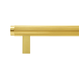 Momo Bellevue Lined Bar Pull Solid Brass 160mm