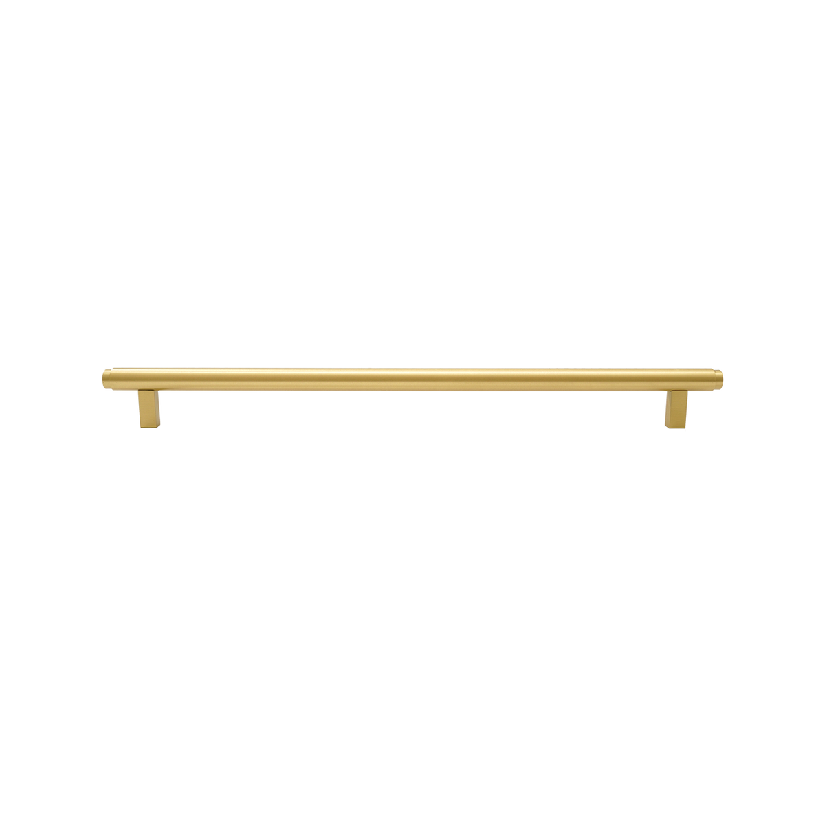 Momo Bellevue Plain Bar Pull Solid Brass 320mm in Brushed Satin Brass - rear mounting detail