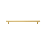 Momo Bellevue Plain Bar Pull Solid Brass 320mm in Brushed Satin Brass - rear mounting detail