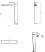 Beki Tall Basin Mixer - Chrome