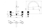 Cadence 1/4 Turn Kitchen Set - Matte Black