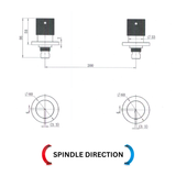 Cadence Wall Top Assemblies 1/4 Turn - Matte Black