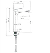 Cascade High Rise Basin Mixer - Matte Black