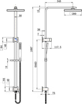 Chao Shower Column Set - Matte Black