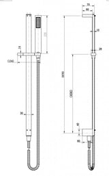 Chao Mini Shower On Rail - Matte Black