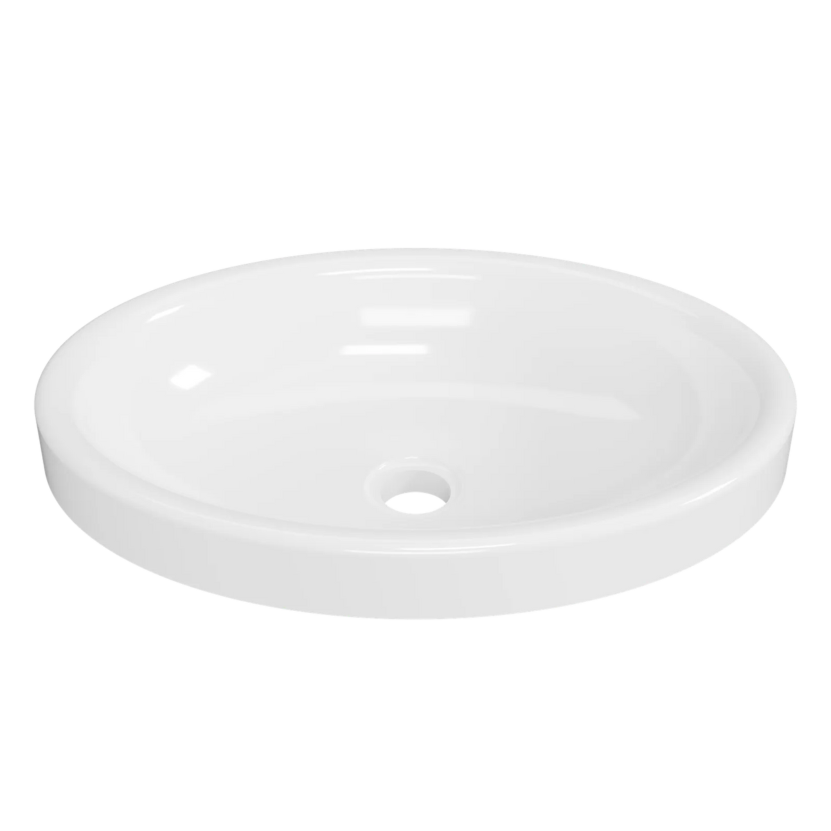 Timberline Coast Semi Inset Basin 495mm Gloss White
