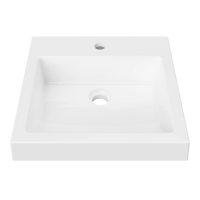 Cove Inset Basin 460mm (1 Tap Hole) Gloss White – Gloss White