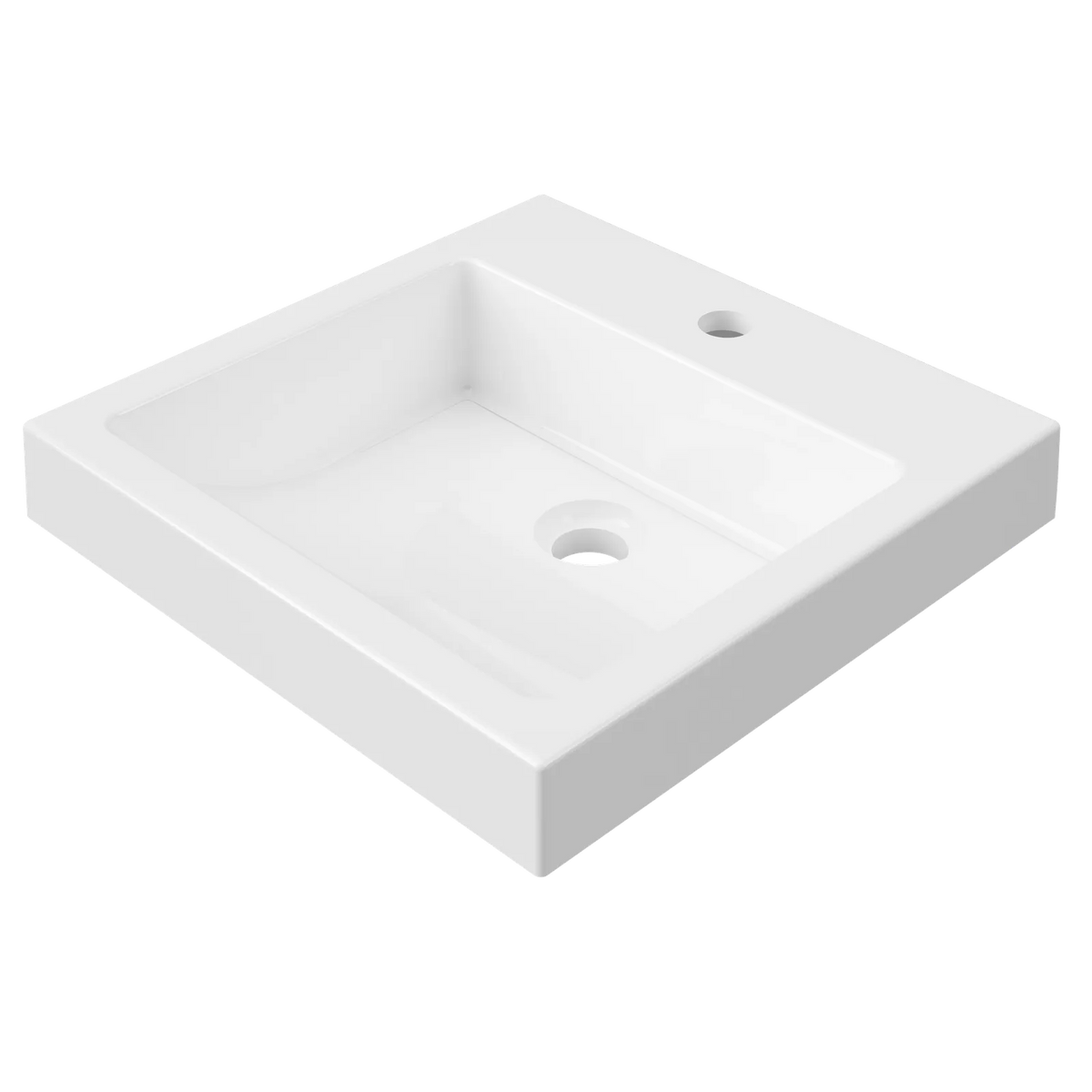 Timberline Cove Semi Inset Basin 460mm (1 Tap Hole) Gloss White - image 2