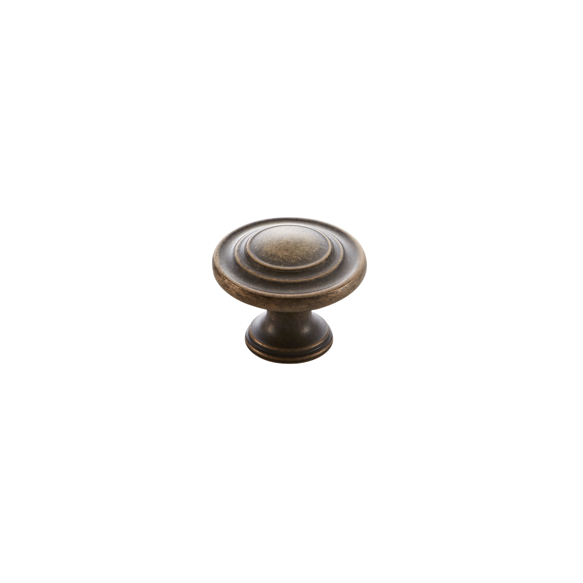 Momo Florencia Concentric Knob 33mm in Antique Brass - side profile view