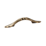 Momo Florencia Bow Handle 76mm in Antique Brass - side profile view
