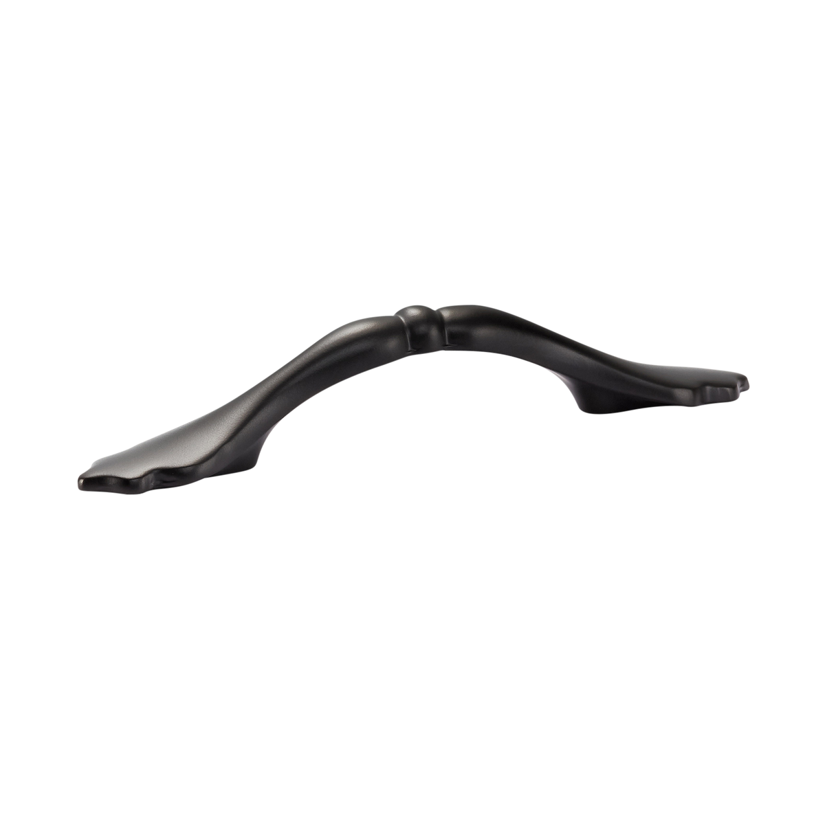 Momo Florencia Bow Handle 76mm in Matt Black - angled product view