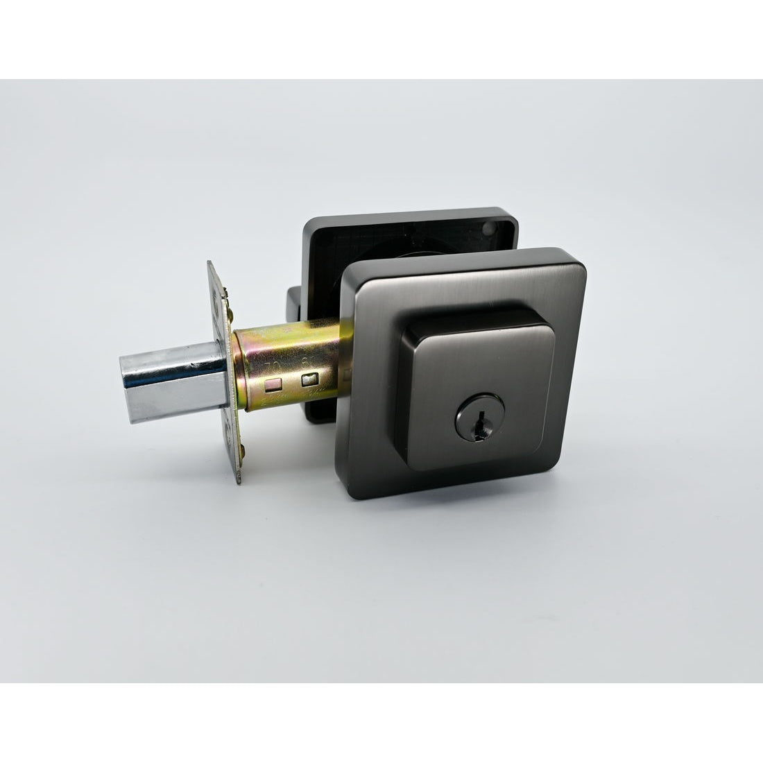 D401SQ Dead Bolt Single Cylinder - Satin Black Nickel