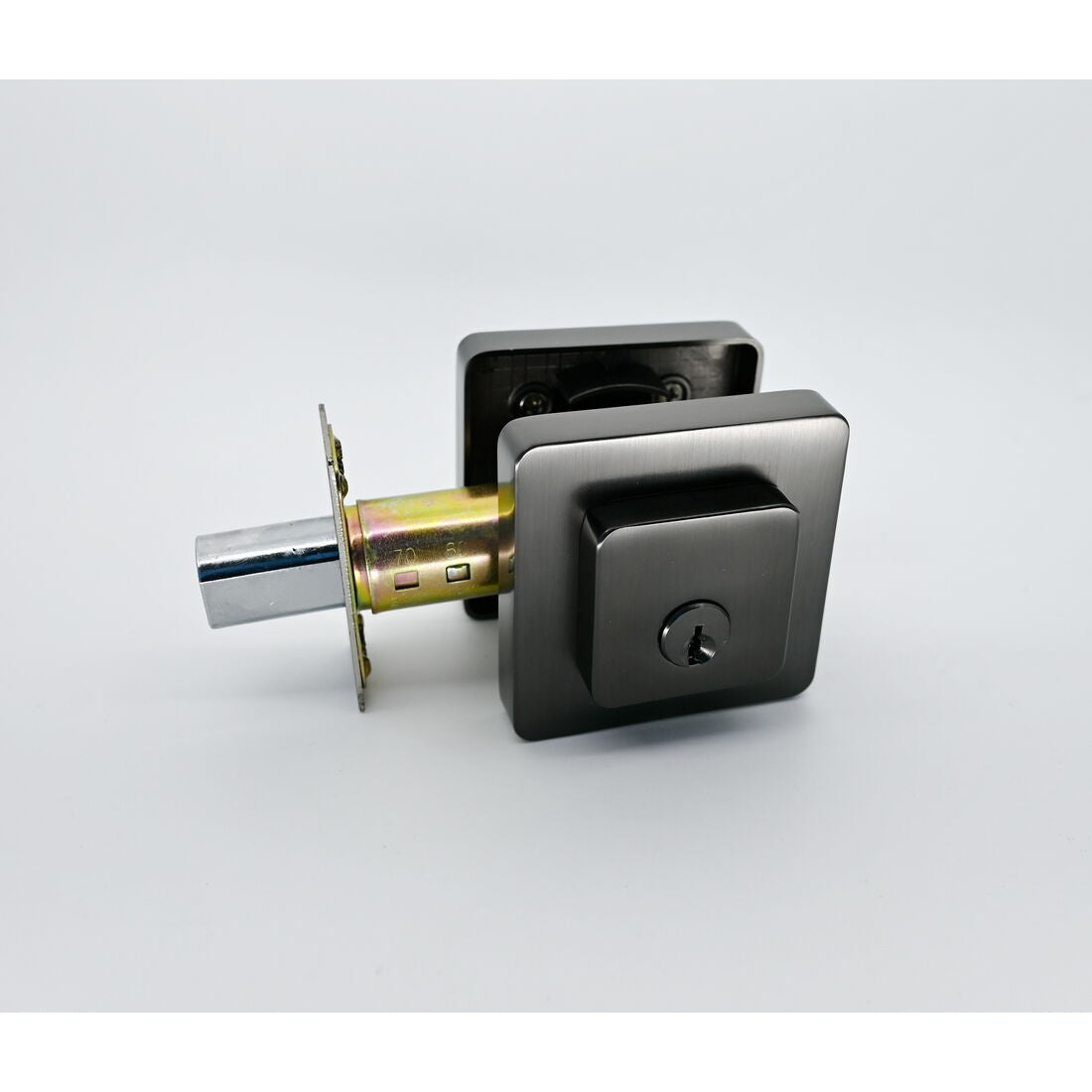 D402SQ Dead Bolt Double Cylinder - Satin Black Nickel