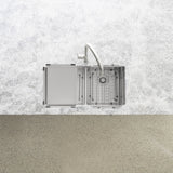 Dish Draining Tray in Brushed Nickel - close-up detail view