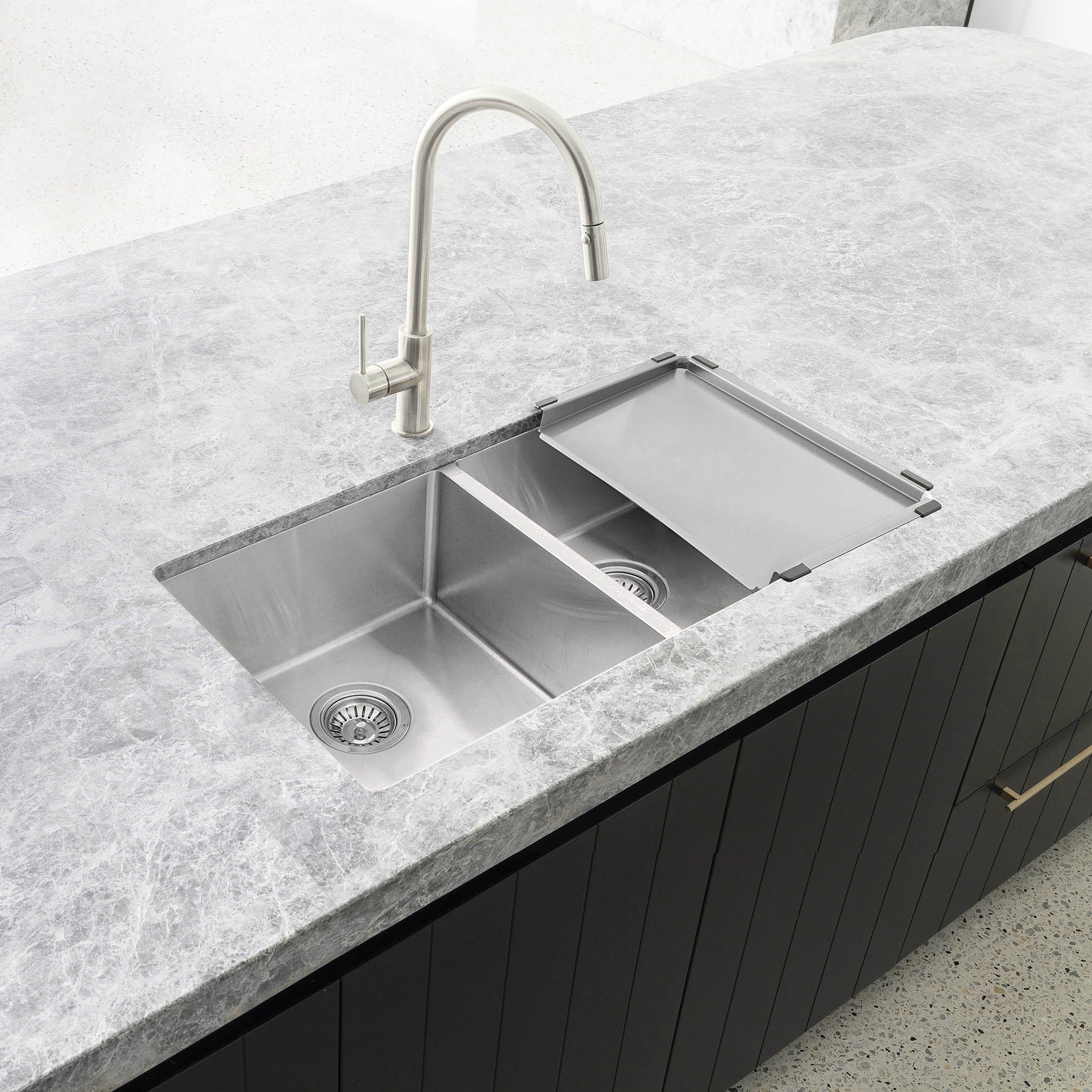 Dish Draining Tray - Brushed Nickel