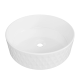 Timberline Diamond Above Counter Basin 360mm Gloss White