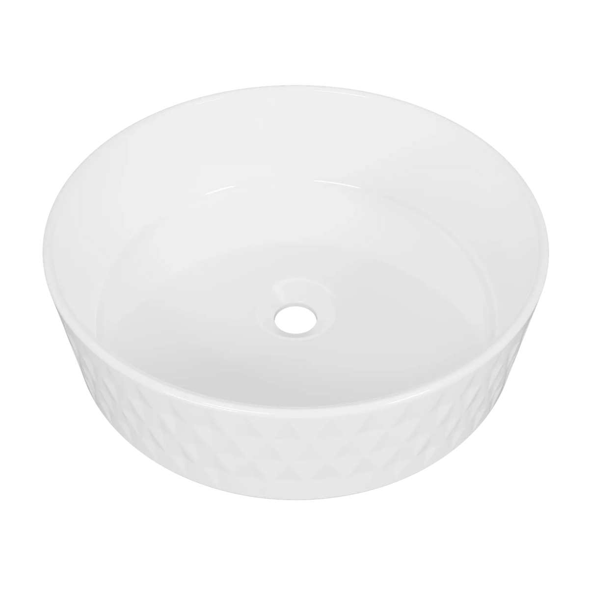 Timberline Diamond Above Counter Basin 360mm Gloss White - image 2