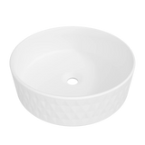 Timberline Diamond Above Counter Basin 360mm Matte White