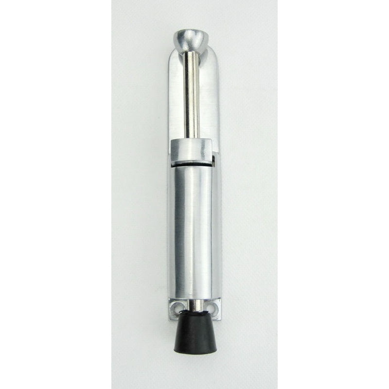 Door Stop Foot Operated 150mm Satin Nickel