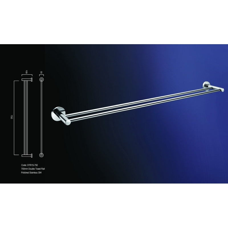 Double Towel Rail (15) 750mm