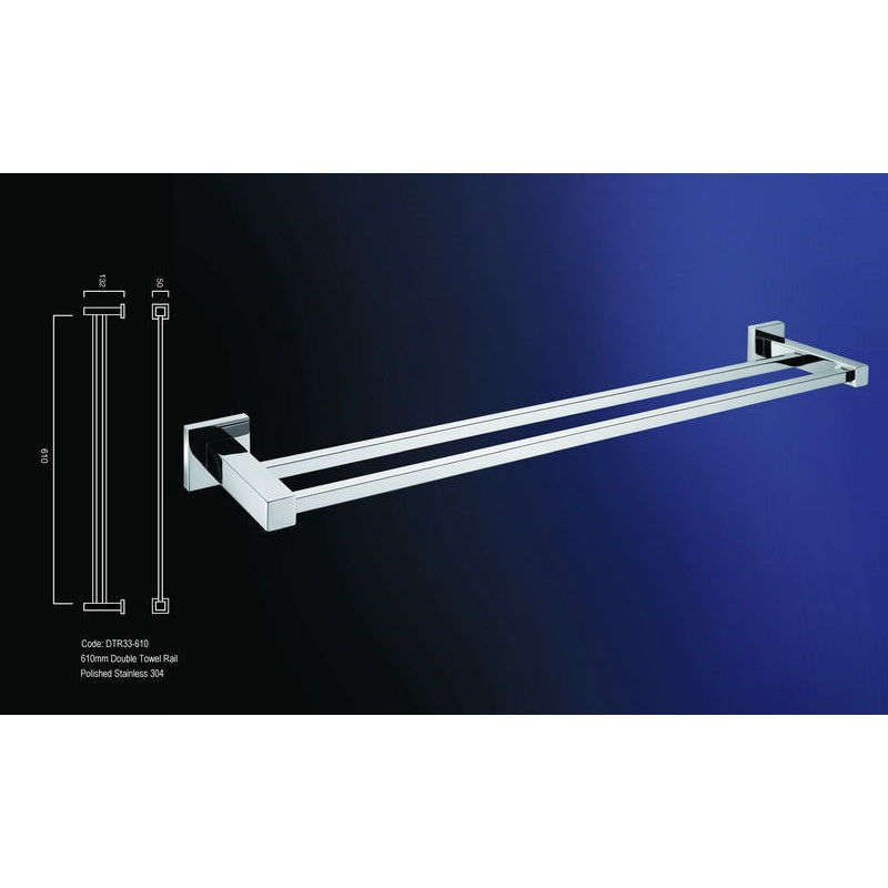 Double Towel Rail (33) 610mm