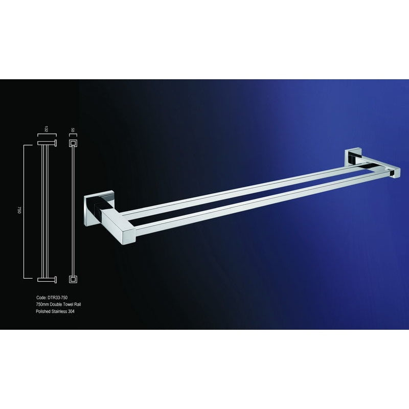 Double Towel Rail (33) 750mm