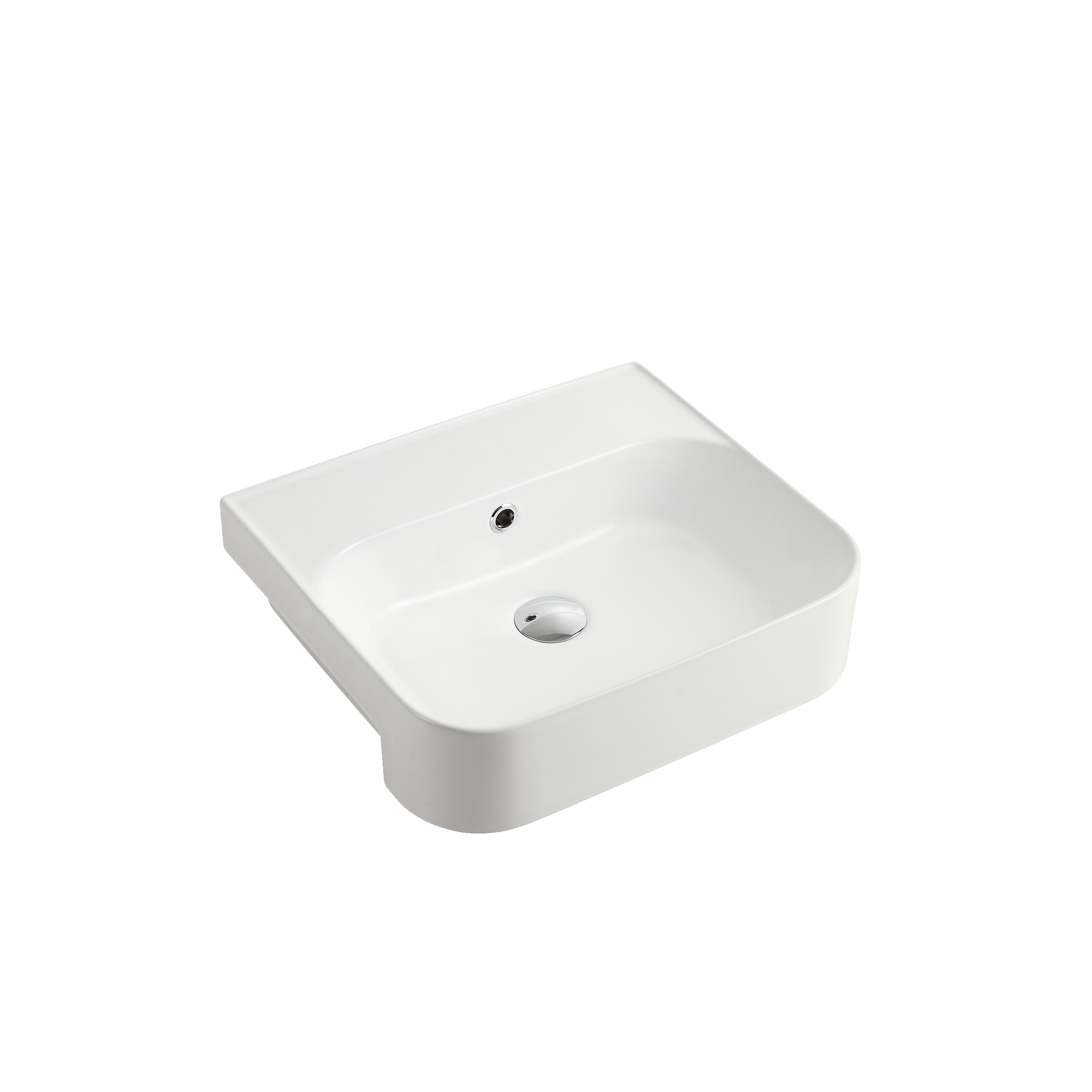 Dublin Semi-Recessed Basin With No Tap Hole