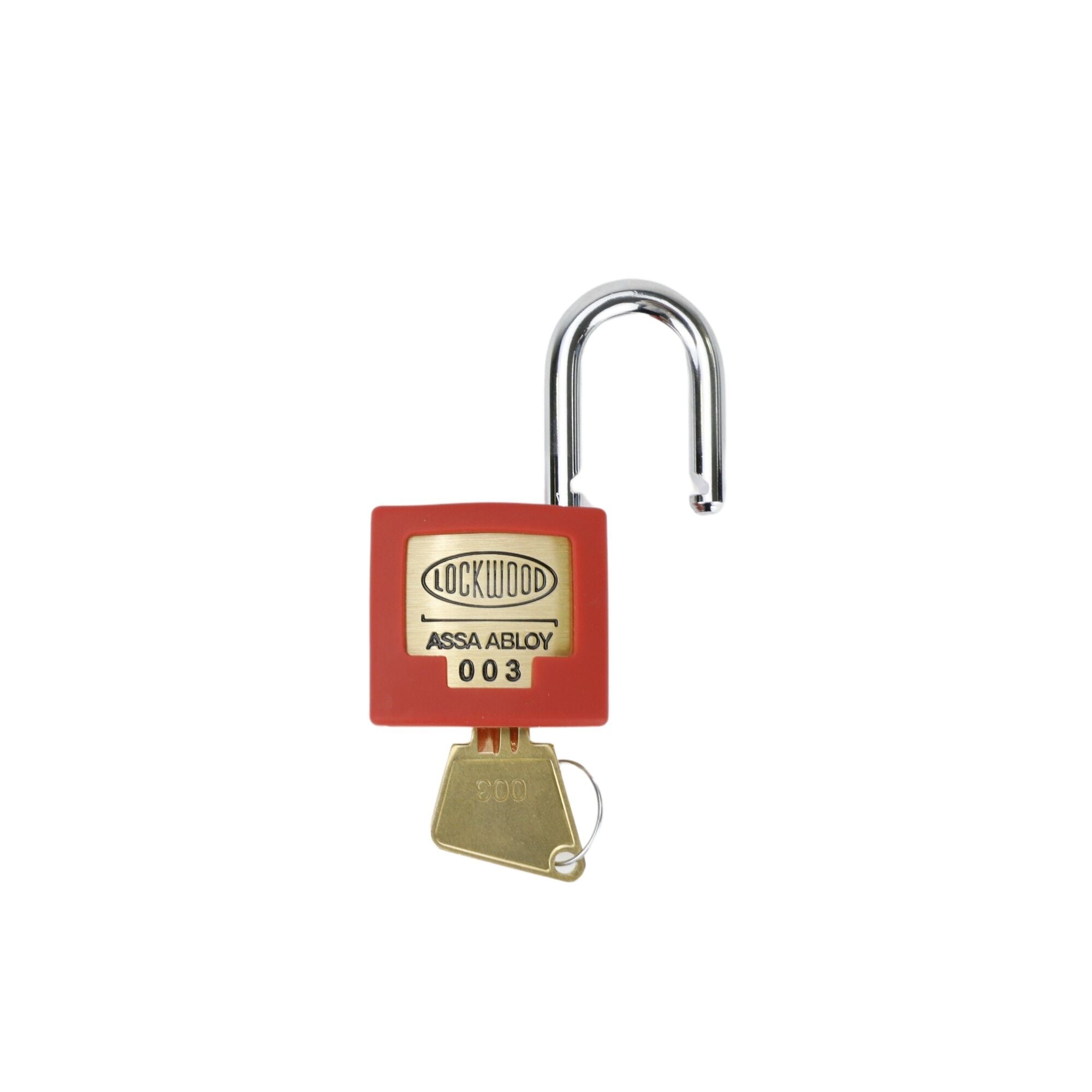LOCKWOOD 325 SERIES PADLOCK 35MM WITH 23MM SHACKLE AND RED SILICON JACKET - AU 003 FIRE KEY TP No Finish - Image 2