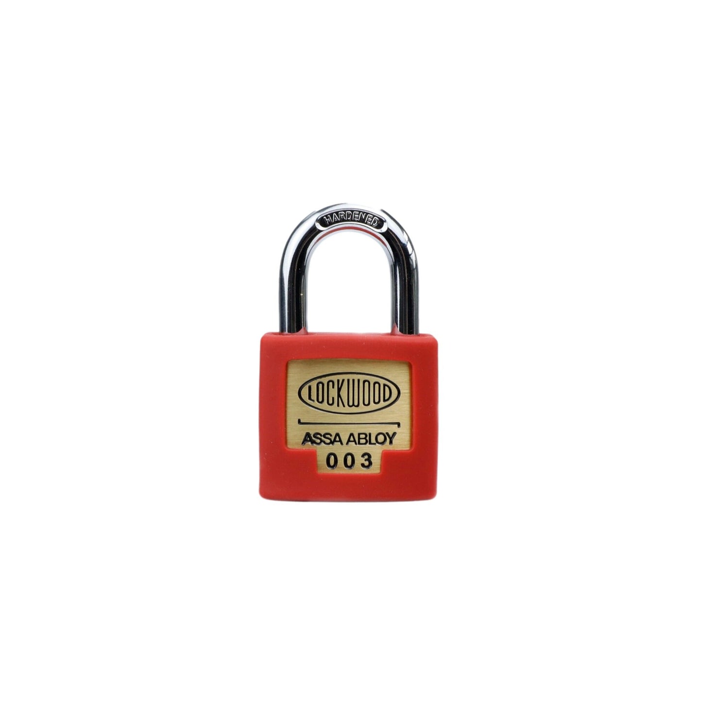 LOCKWOOD 325 SERIES PADLOCK 35MM WITH 23MM SHACKLE AND RED SILICON JACKET - AU 003 FIRE KEY TP No Finish