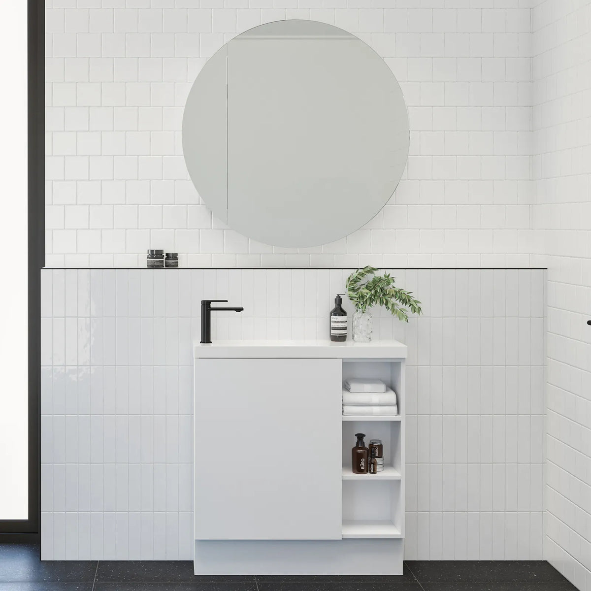Timberline Eadie Vanity 800mm Offset Bowl