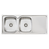 Endeavour Double Bowl Sink With Drainer