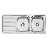Endeavour Double Bowl Sink With Drainer