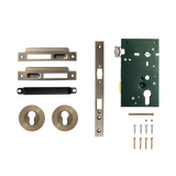 Momo Solid Brass Roller Mortice Entrance Set In
