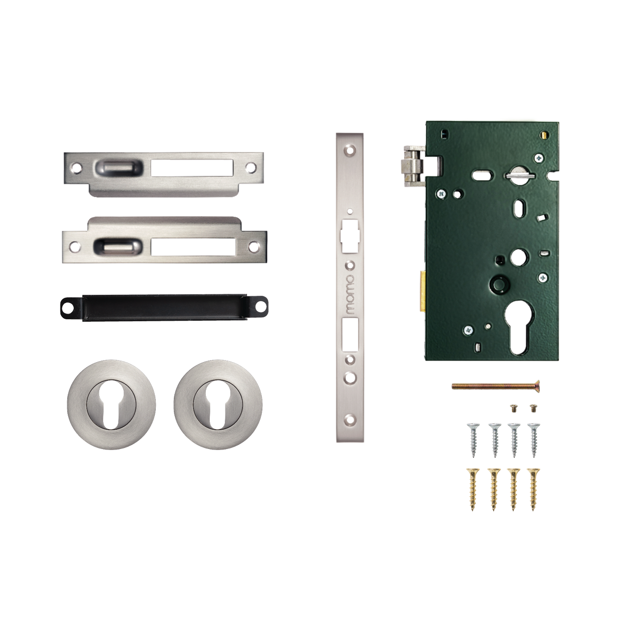 Momo Solid Brass Roller Mortice Entrance Set In