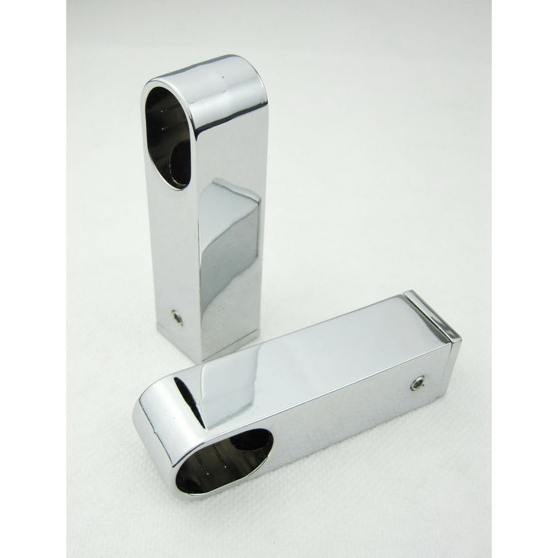 End Support For Oval Tube Bright Chrome