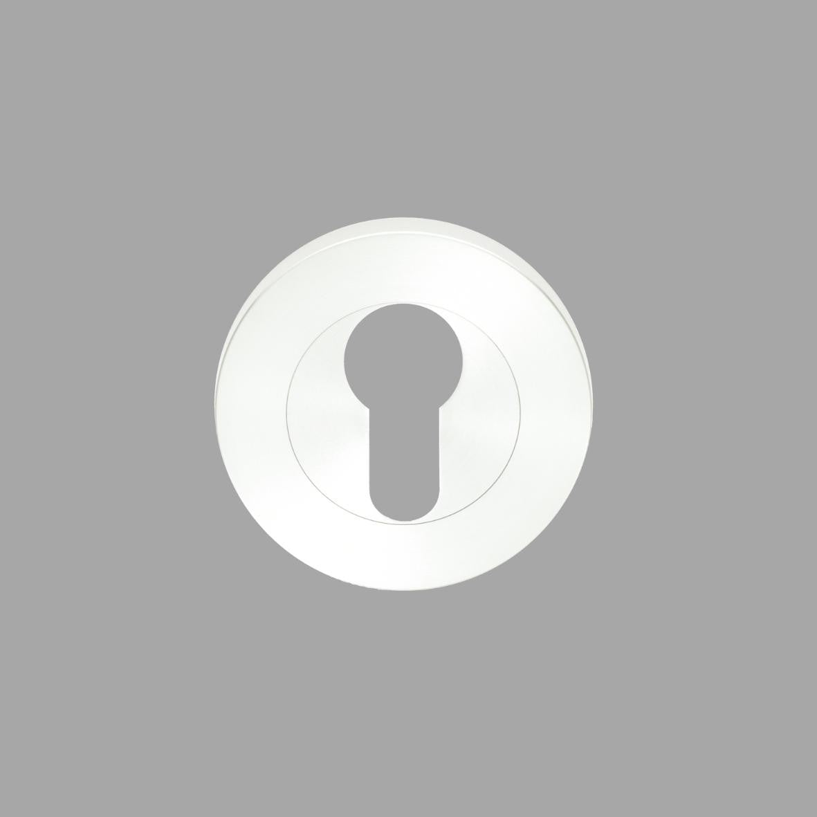 Round Euro Escutcheon – White