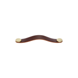 Momo Flexa Leather D Handle 160mm - side profile view