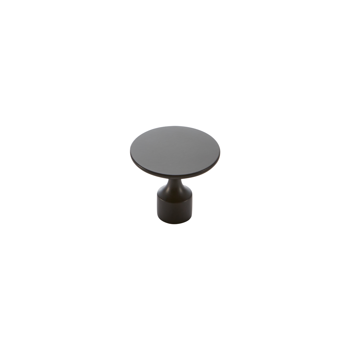 Momo Floid Knob 35mm in Matt Black - front view, cabinet hardware