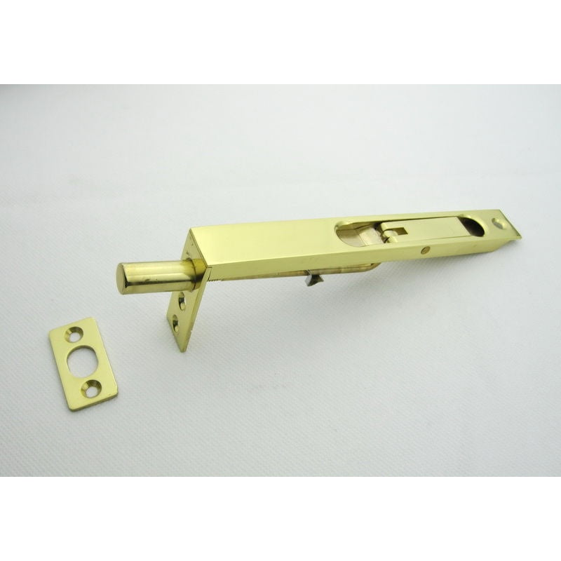 Flush Bolt 150mm Polished Brass
