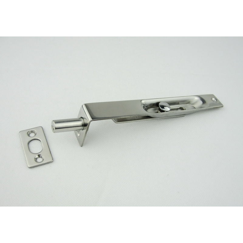Flush Bolt 150 , 200mm Polished Stainless