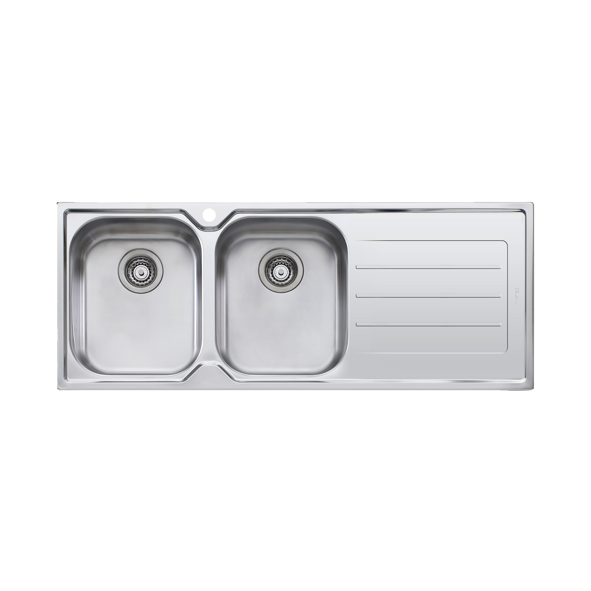 Flinders Double Bowl Topmount Sink With Drainer