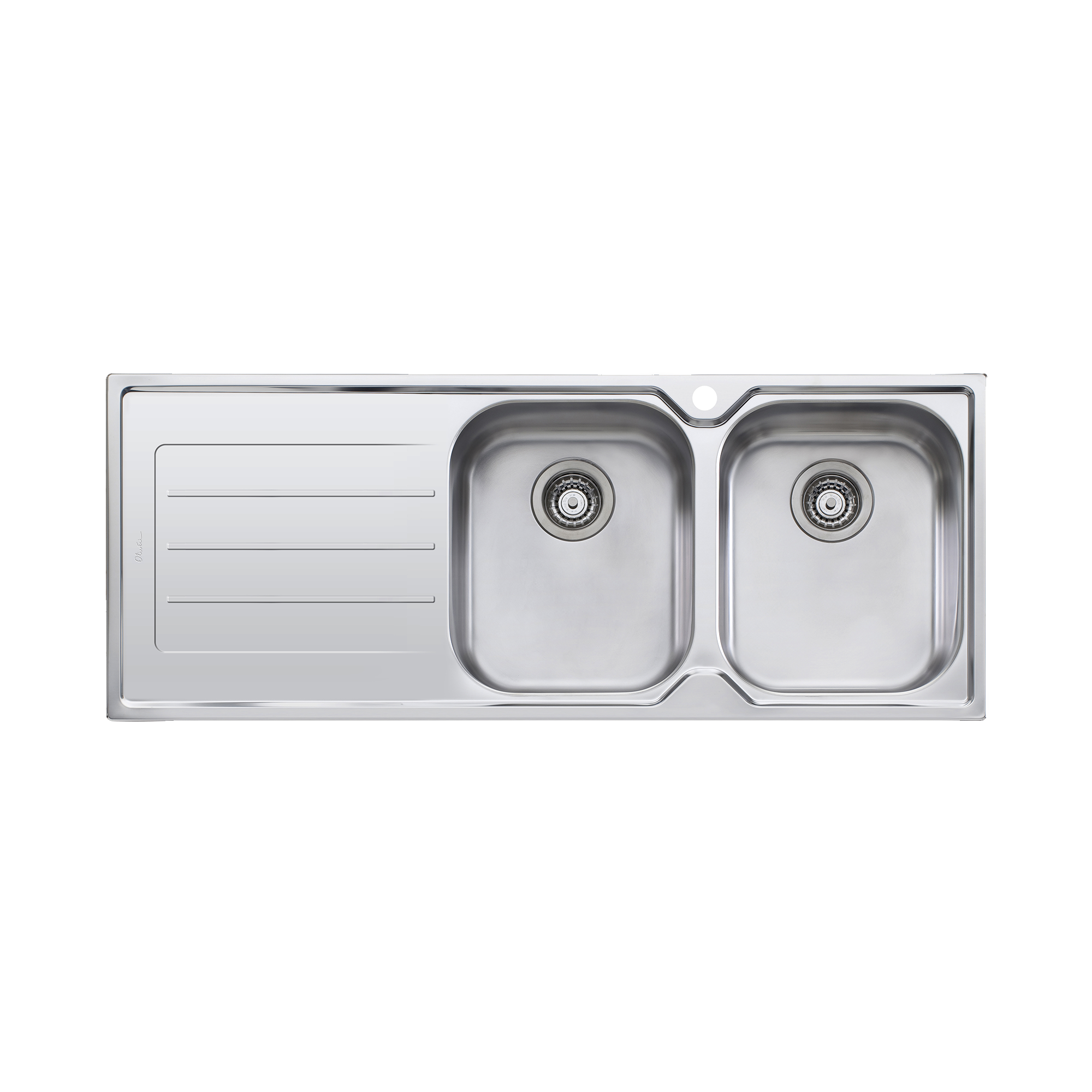 Flinders Double Bowl Topmount Sink With Drainer