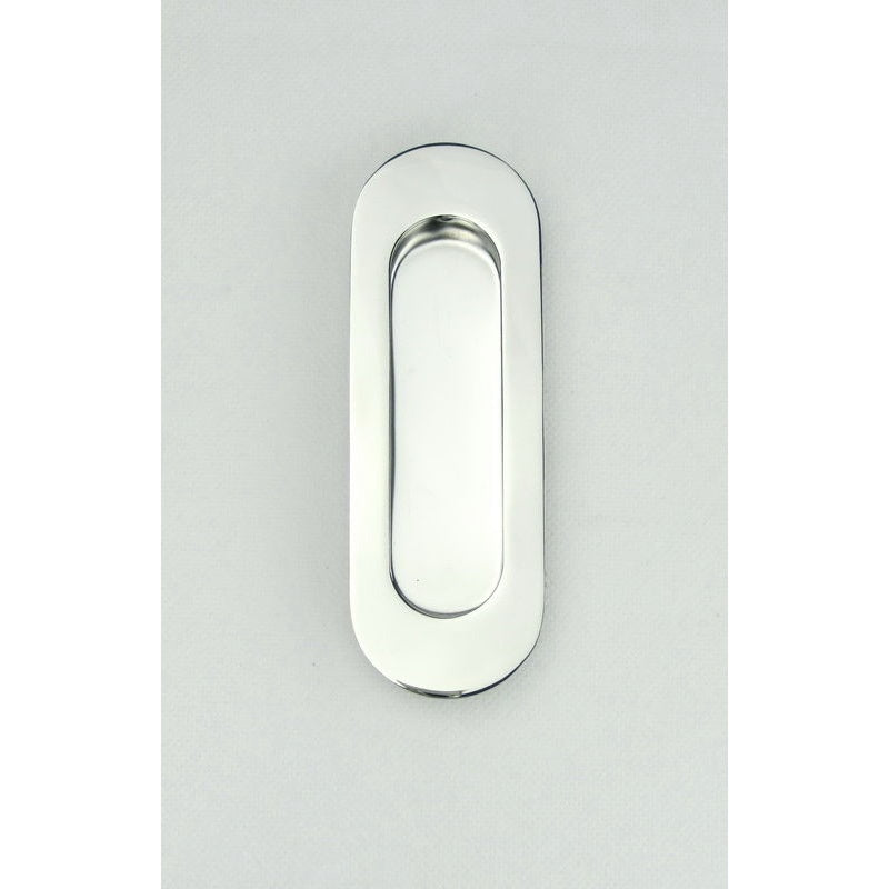 Flush Pull Radius 120x40mm Polished Stainless