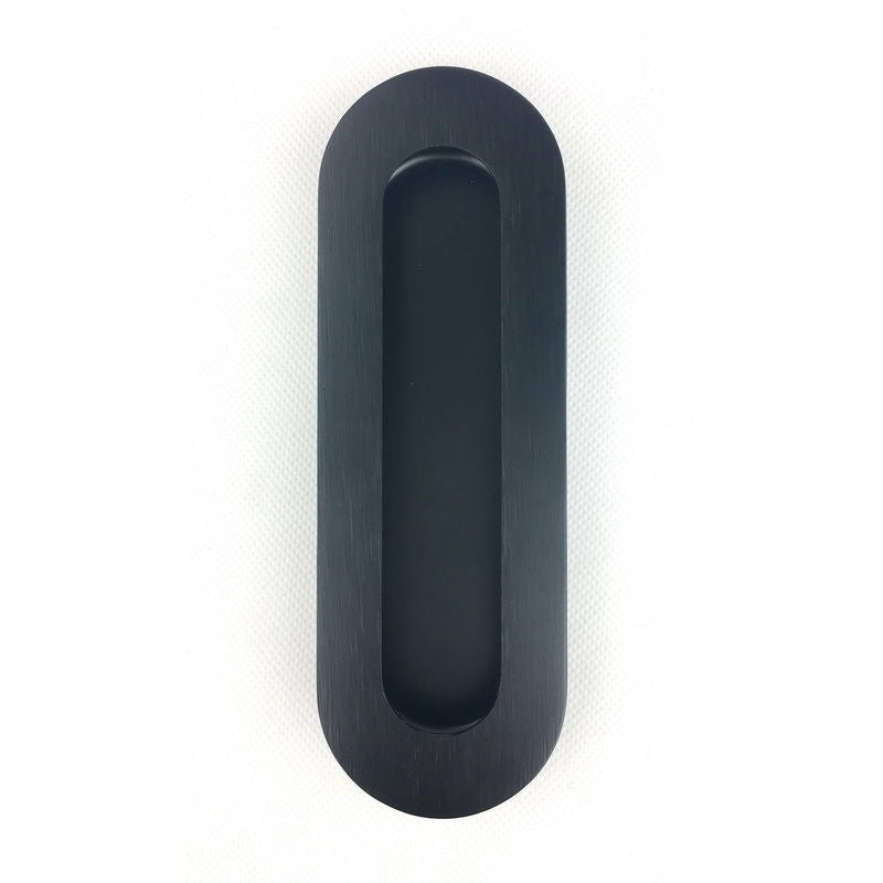 Flush Pull R Matt Black 150x50mm